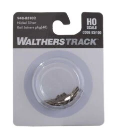 WalthersTrack 948-83102 Code 83 Or 100 Nickel-Silver Rail Joiners Pkg(48),HO