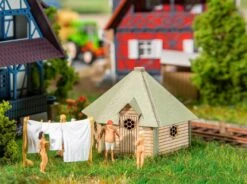 Faller Gmbh 180310 Hexagonal Garden Sauna -- Laser-Cut Wood Kit - 2-3/16 X 1-15/16 X 1-1/2" 5.6 X 4.9 X 3.9cm, HO Scale