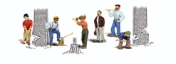 Woodland Scenics 2735 Scenic Accents(R) Figures -- Lumberjacks Pkg(6), O Scale