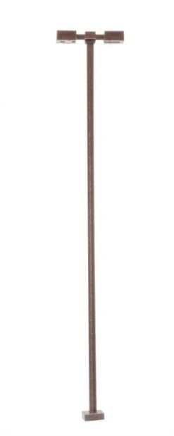 Atlas 70000213 HO SCALE Double-Arm Square LED Light 3-Pack -- Bronze (warm White LED) 30 Scale Feet Tall