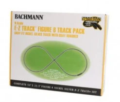 Bachmann 44878 Figure-8 Track Pack - E-Z Track -- 54 X 23-1/2" 137.2 X 59.7cm Set-Up Area, N Scale