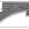 Lionel 612017 FasTrack(TM) Track W/Roadbed - 3-Rail -- Manual Turnout (Switch) O-36 Left Hand