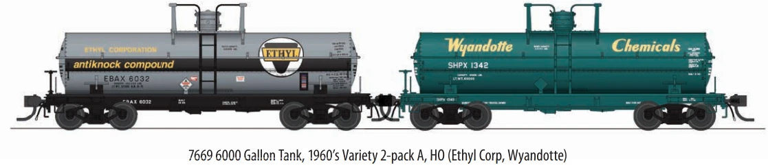 BLI 7669 6000 Gallon Tank, 1960's Variety 2-pack A, HO (Ethyl Corp, Wyandotte) - Image 13