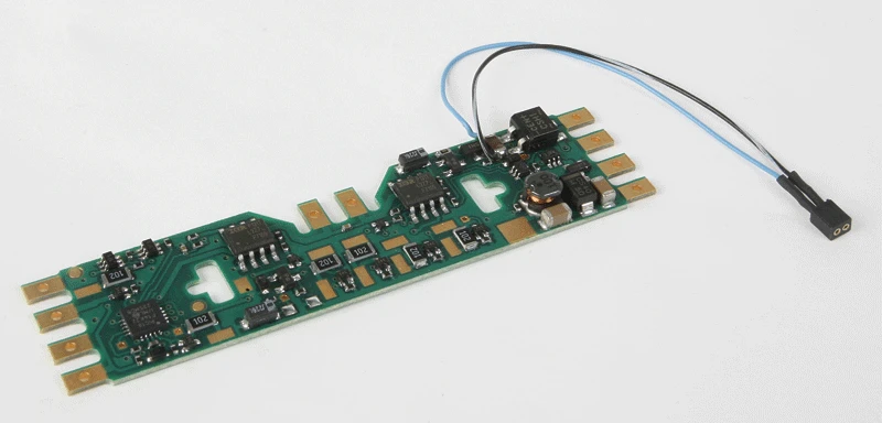 Train Control Systems TCS1431 A6X-KAC 6-Function Drop-In DCC Decoder W/TCS Keep Alive Wires - Control Only -- With 2-Pin Connector For KA Unit Fits Atlas & Others W/Tab-Connections, HO Scale