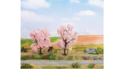 Noch Gmbh & Co 21996 Blooming Almond Trees -- 1 Each: 3-1/8 & 3-1/2"8 & 9cm Tall Pkg(2), All Scales