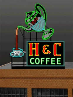 Miller 7881 - H&C Coffee Sign, Large