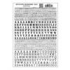 Woodland Scenics WOO751 Dry Transfer Alphabet & Numbers - Stencil/Block Roman -- Black, All Scales
