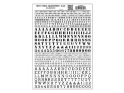 Woodland Scenics WOO751 Dry Transfer Alphabet & Numbers - Stencil/Block Roman -- Black, All Scales