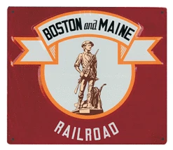 Microscale Industries 10025 Embossed Die-Cut Metal Sign -- Boston & Maine, All Scales