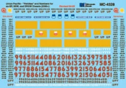 Microscale Industries 60-4328 Union Pacific - UP -- "Patched" Renumbered Diesels, N Scale
