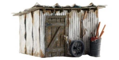 Woodland Scenics WOO5856 Tin Shack - Built-&-Ready(R) Landmark Structures(R) -- Assembled - 2-5/8 X 2-1/8 X 2-1/8"6.7 X 5.4 X 5.4cm, O Scale